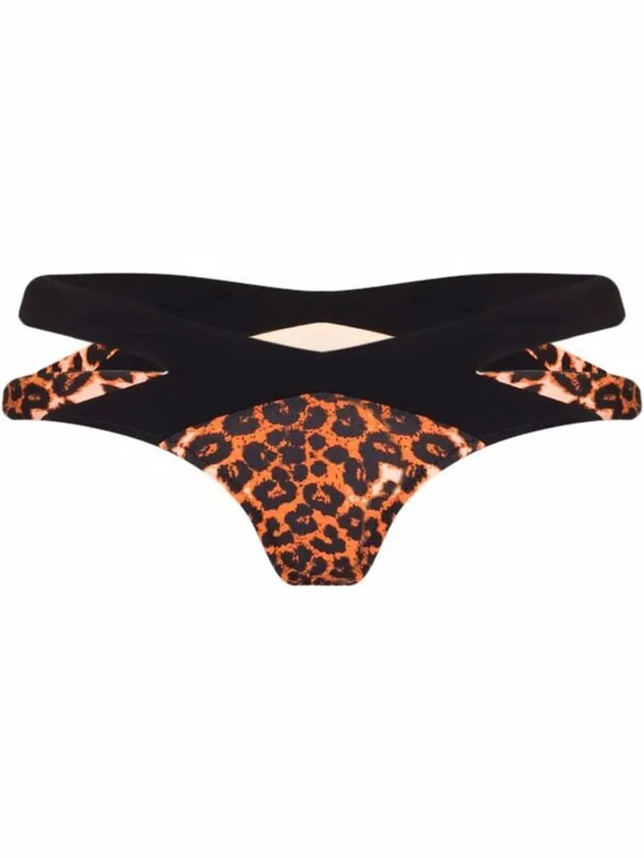 Mazzy leopard-print bikini bottoms