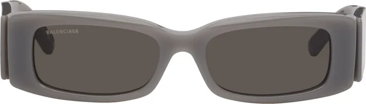 Balenciaga Gray Rectangular Sunglasses