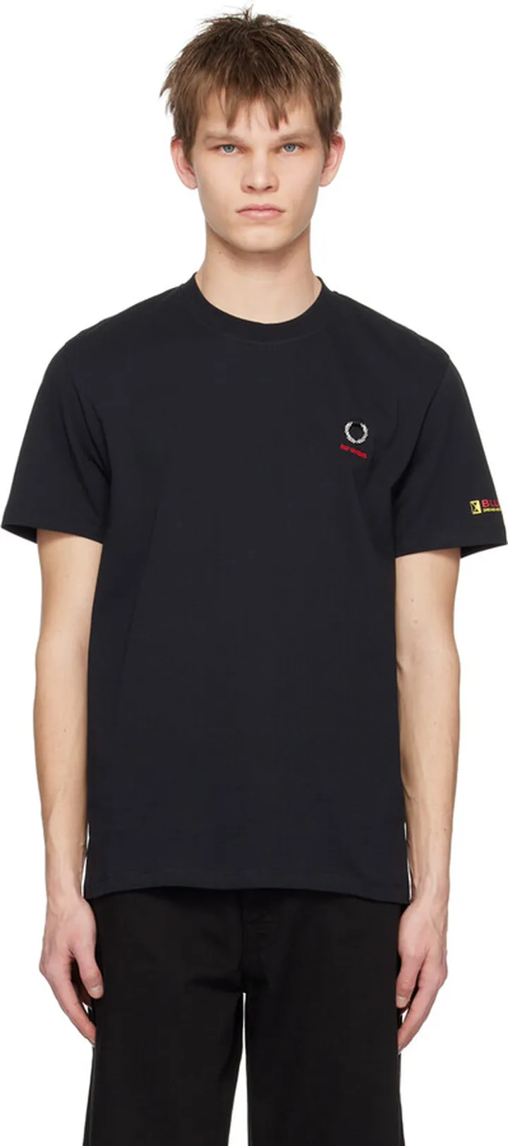 Raf Simons Black Embroidered T-Shirt