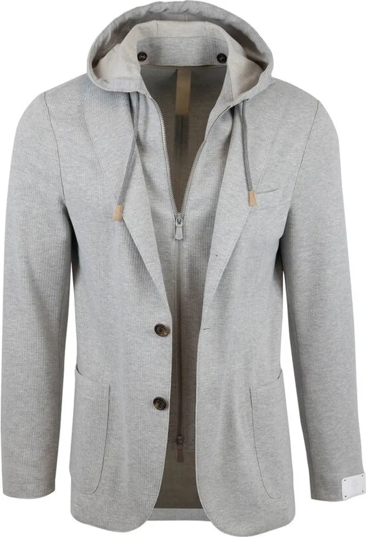 Eleventy Single Breasted Drawstring Hooded Jacket