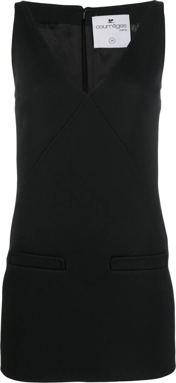 V-neck fitted mini dress