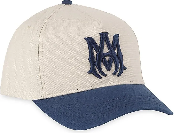 MA Two-Tone Embroidered Canvas Hat