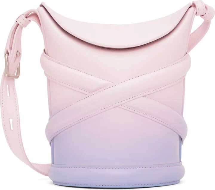 Alexander McQueen Pink & Purple 'The Curve' Bag