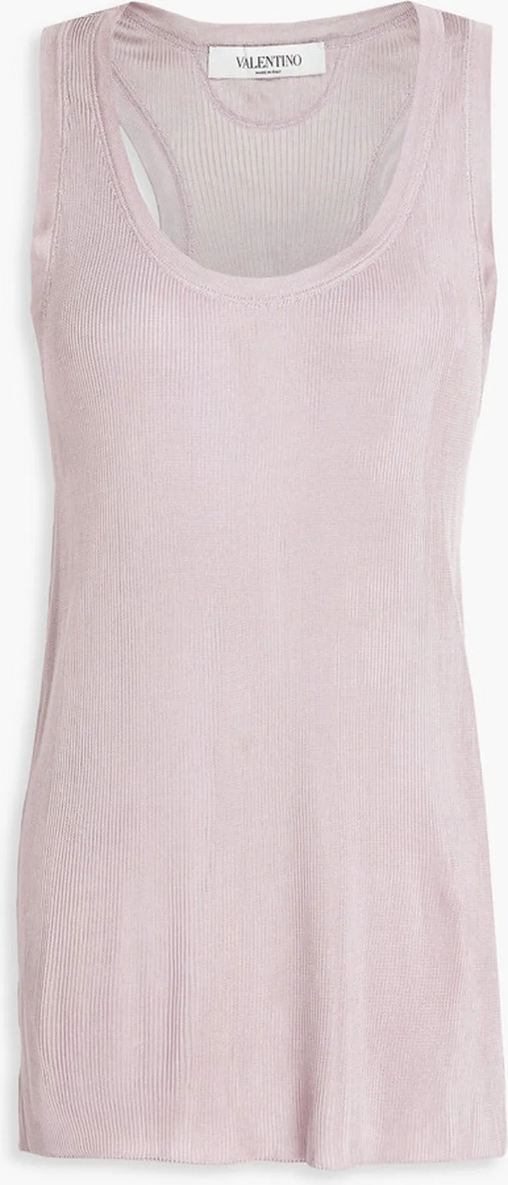 Ribbed silk tank