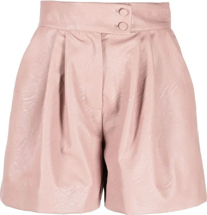 High-Waisted Pleated Shorts