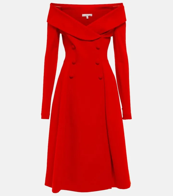 Emotional Essence off-shoulder midi dress