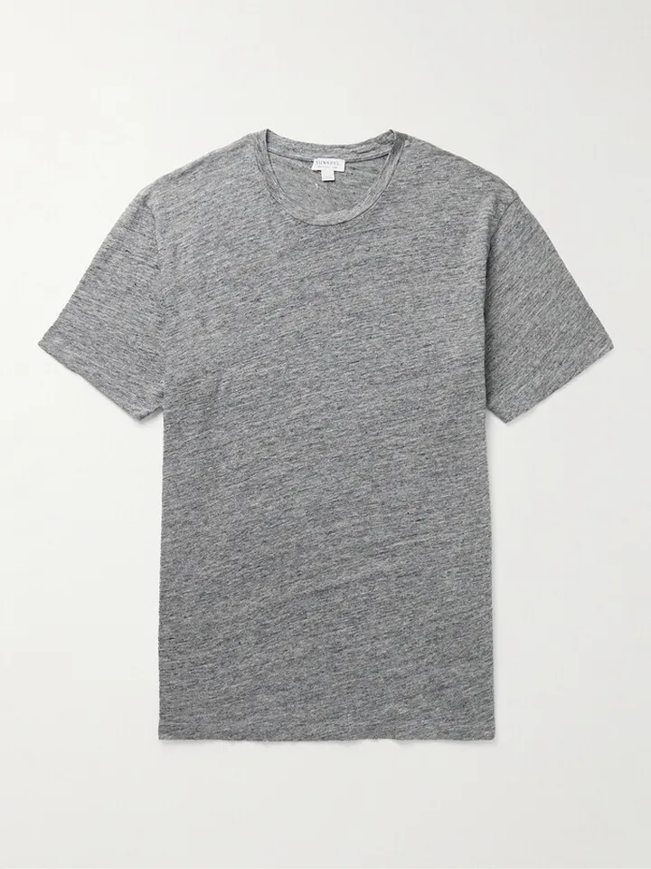 Slim-Fit Linen T-Shirt