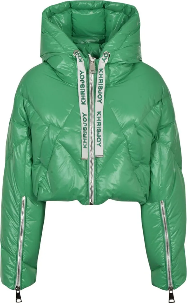 Khris Cropped Shiny Puffer Jacket