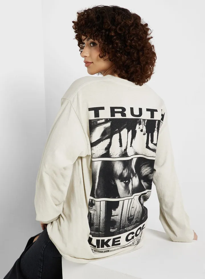 Graphic Oversized Top