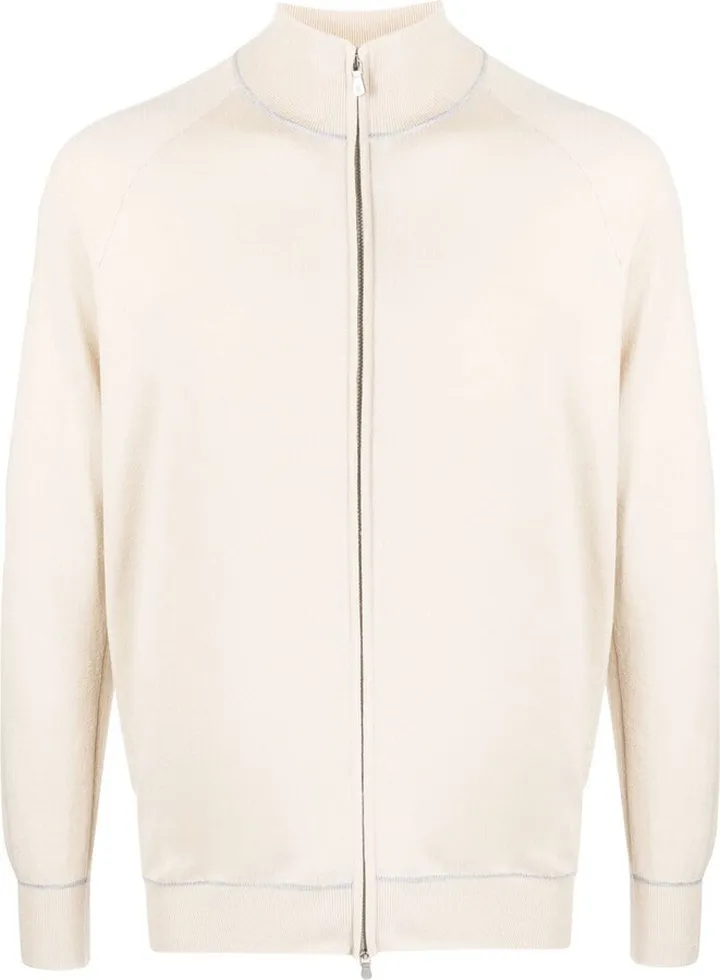 Zip-Up Wool Sweater
