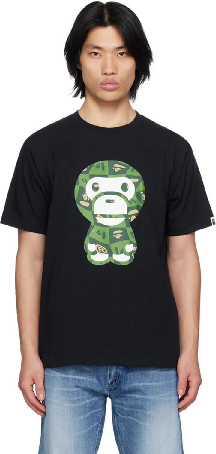 BAPE Black Distortion Baby Milo T-Shirt