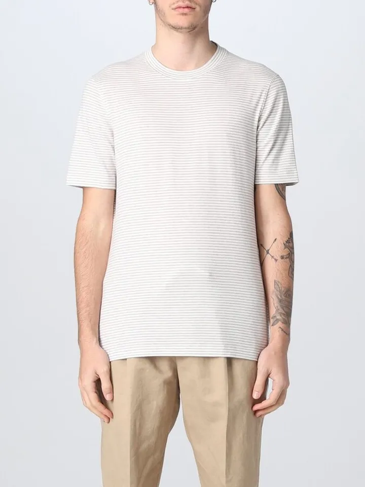 Brunello Cucinelli Horizontal-Stripe Crewneck T-Shirt