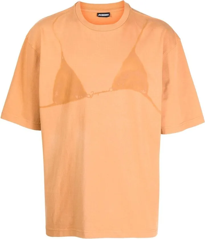 bikini-print cotton T-shirt
