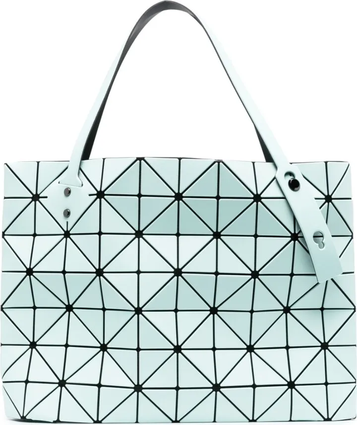 Lucent geometric-pattern tote bag