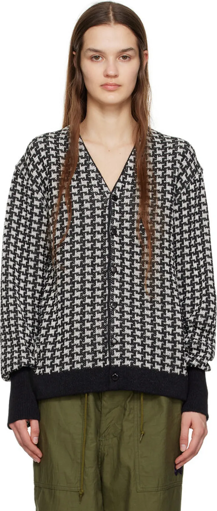 NEEDLES Black Y-Neck Cardigan