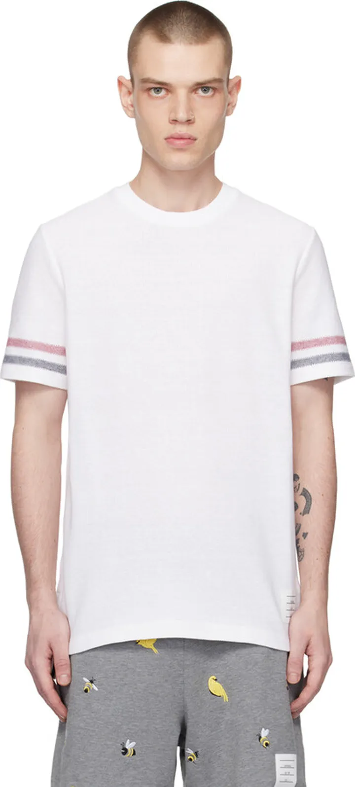 Thom Browne White Crewneck T-Shirt