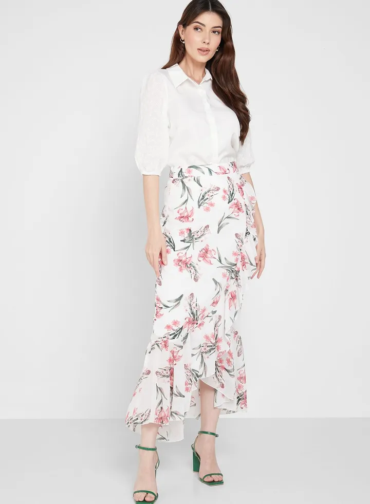 Floral Print Skirt