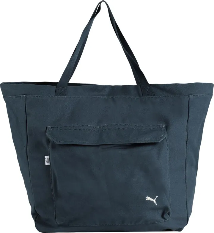 Mmq Large Tote Bag Shoulder Bag Slate Blue