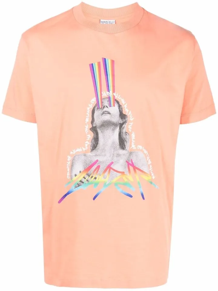 rainbow graphic-print T-shirt