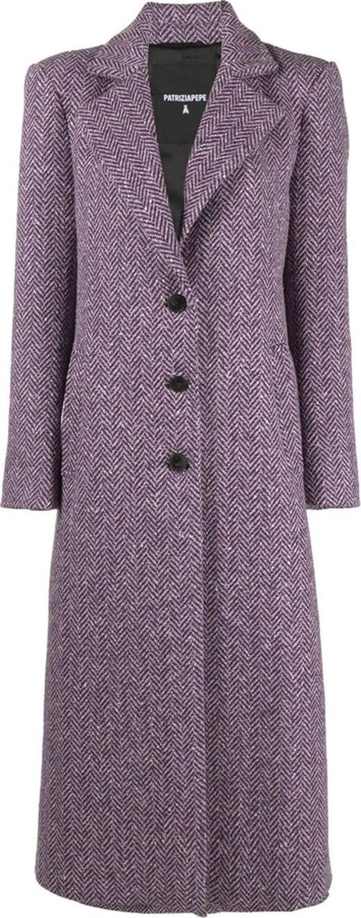 Herringbone-Weave Wool-Blend Coat