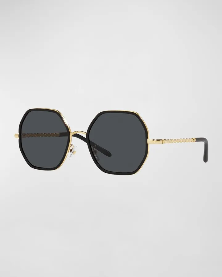 Twisted Square Metal Sunglasses