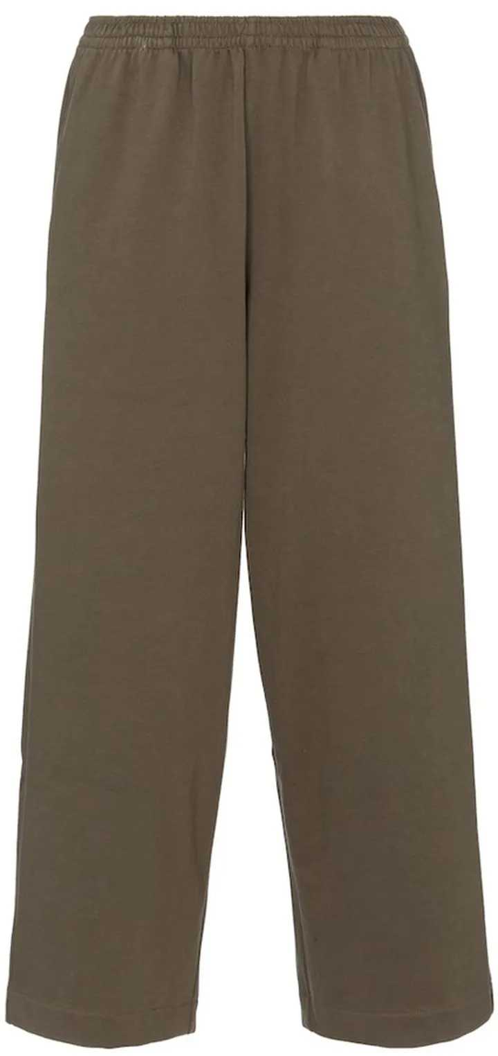 Wide-leg cotton sweatpants