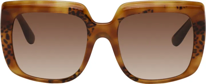 Dolce & Gabbana Tortoiseshell Oversized Thick Sunglasses