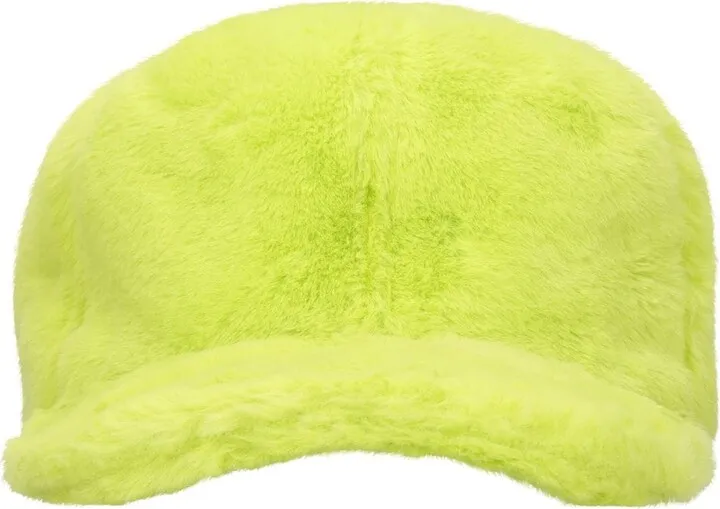 Faux fur baseball cap