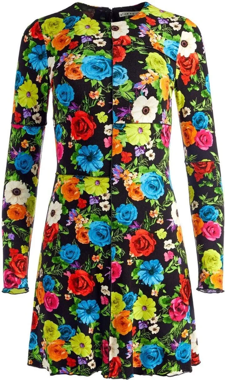 Delora floral-print mini dress