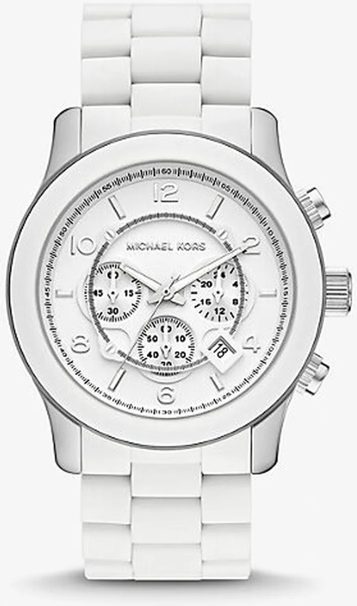 Oversized Runway White-Tone Watch
