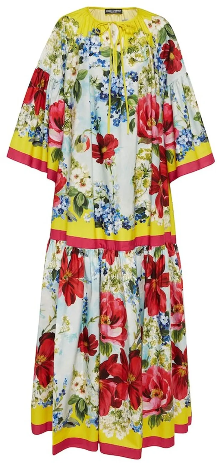 Floral cotton maxi dress
