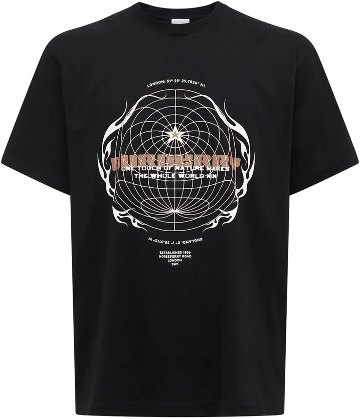 Printed cotton jersey t-shirt