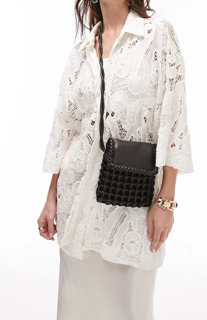 Woven Pouch Crossbody