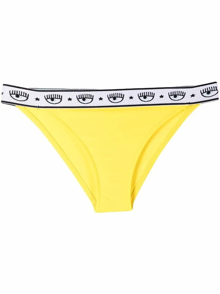 Logo-Tape Detail Bikini Bottom
