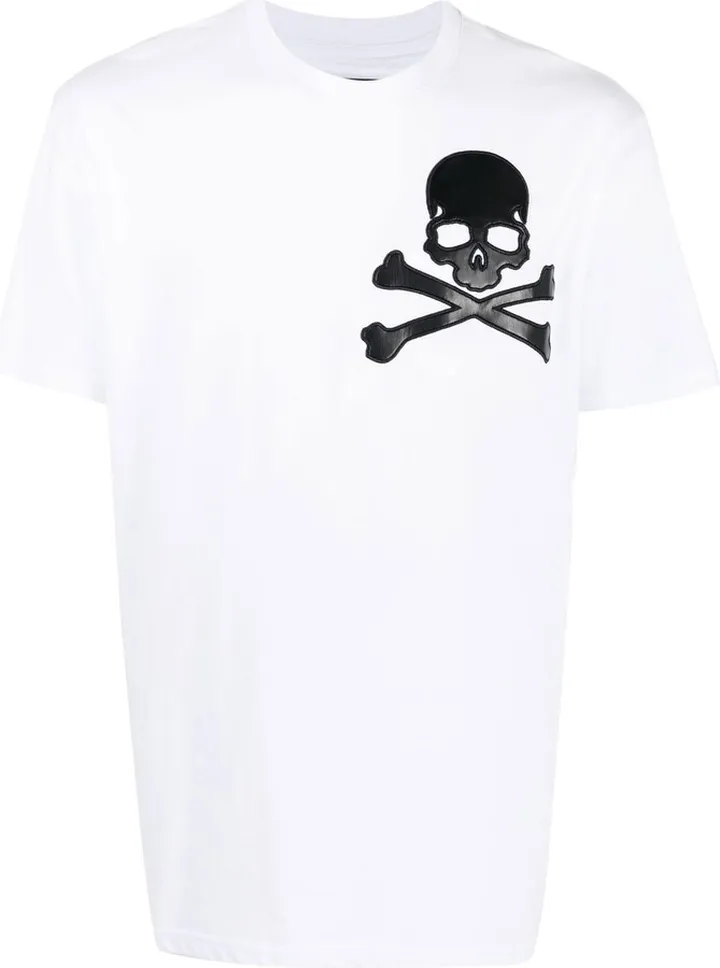 skull-motif cotton T-shirt