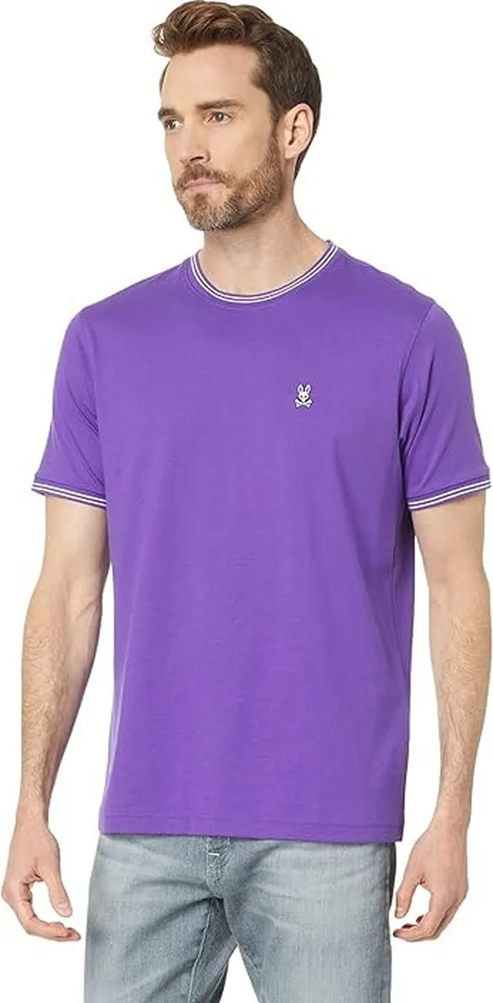 Psycho Bunny Logan Tee (Royal Purple) Men's Clothing