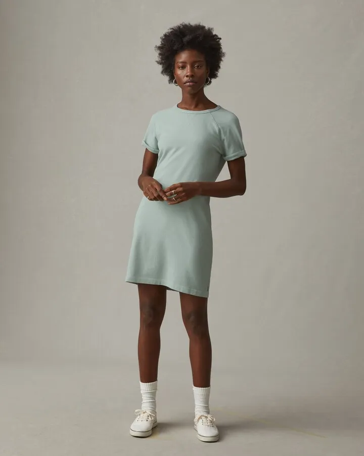 Jumper Dress - Aqua Grey