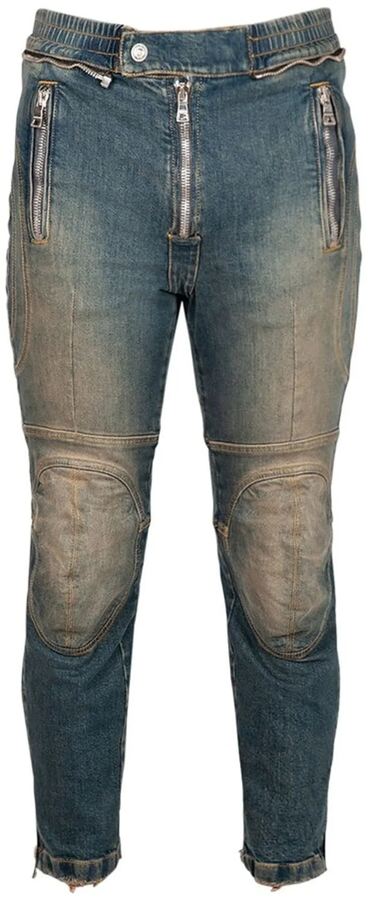 Knee-Pads Destroyed Rider Denim Jeans