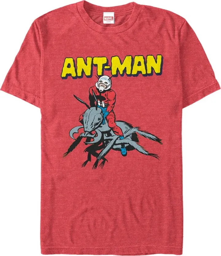 Men's Marvel Ant-Man Vintage Ant Rider T-Shirt - Red Heather - 2X Large