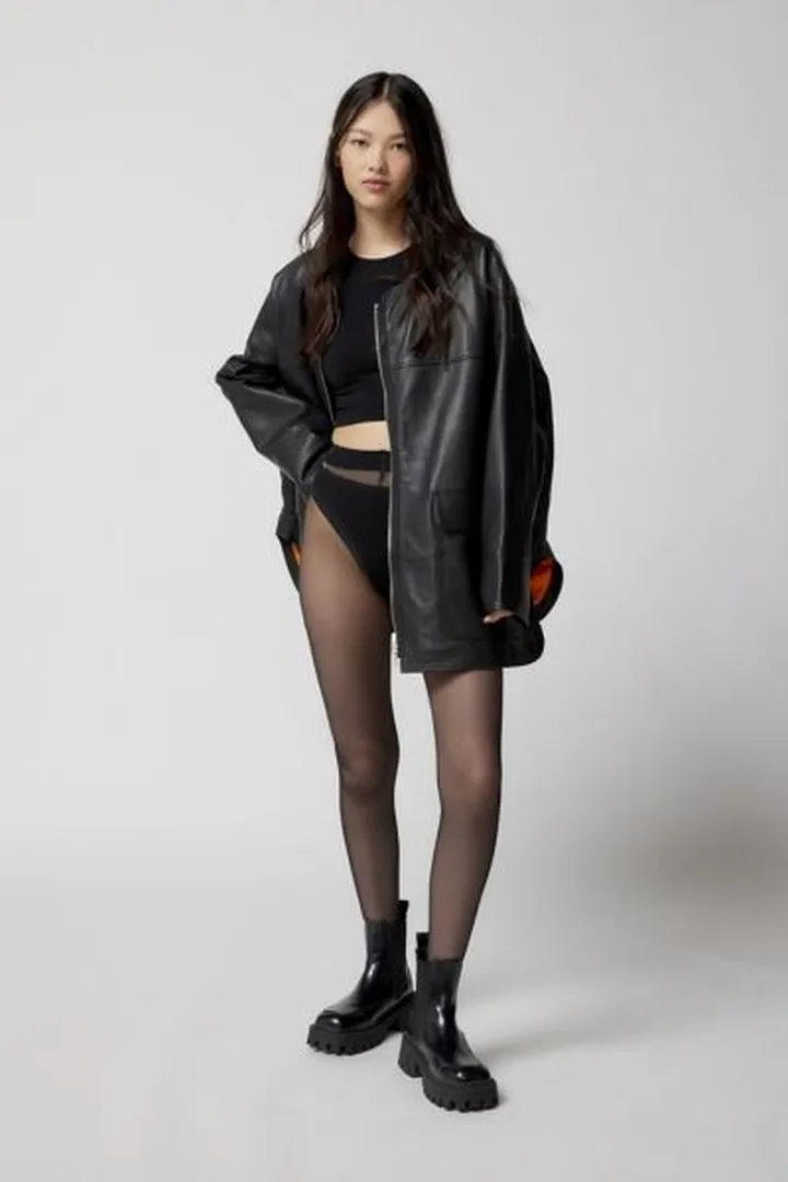 Glitter Back Seam Tight