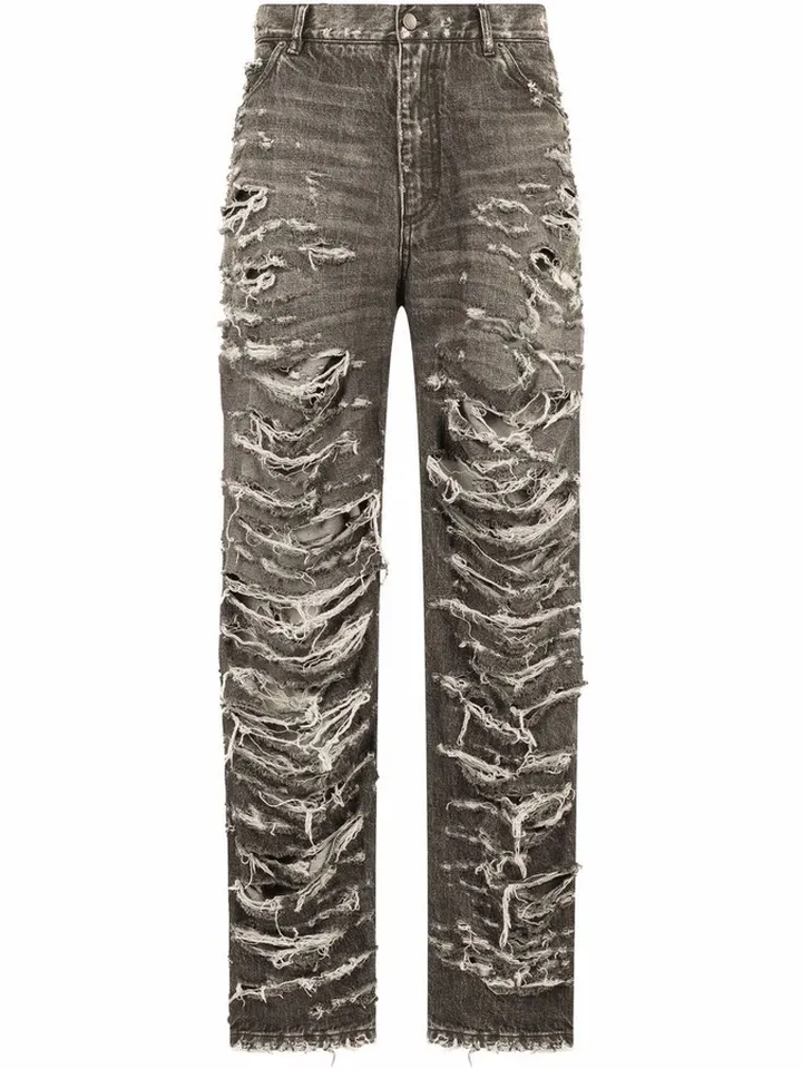 Ripped Wide Leg Jeans