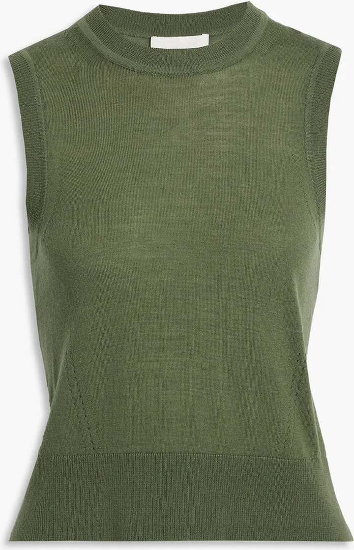 Tie-back wool-blend tank