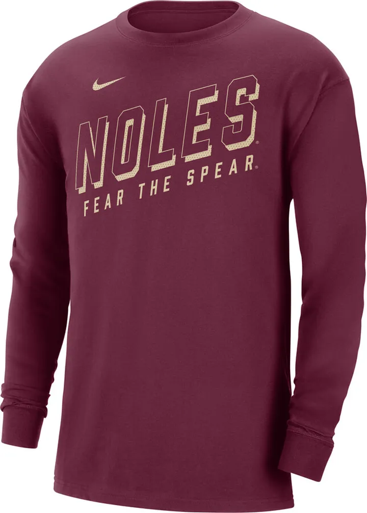 Florida State Nike Men's College Long-Sleeve Max90 T-Shirt in Red