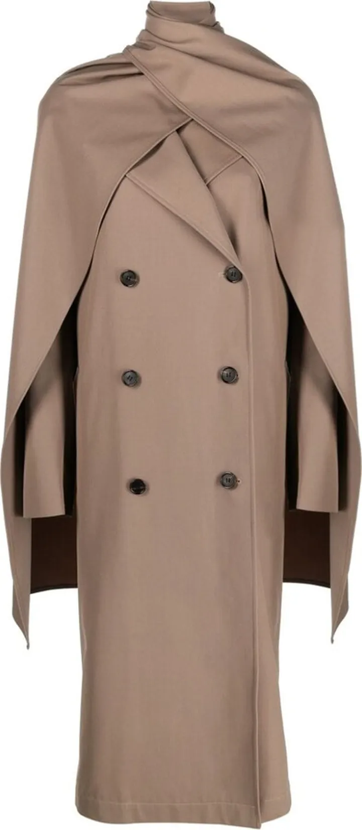 Scarf-Neck Trench Coat