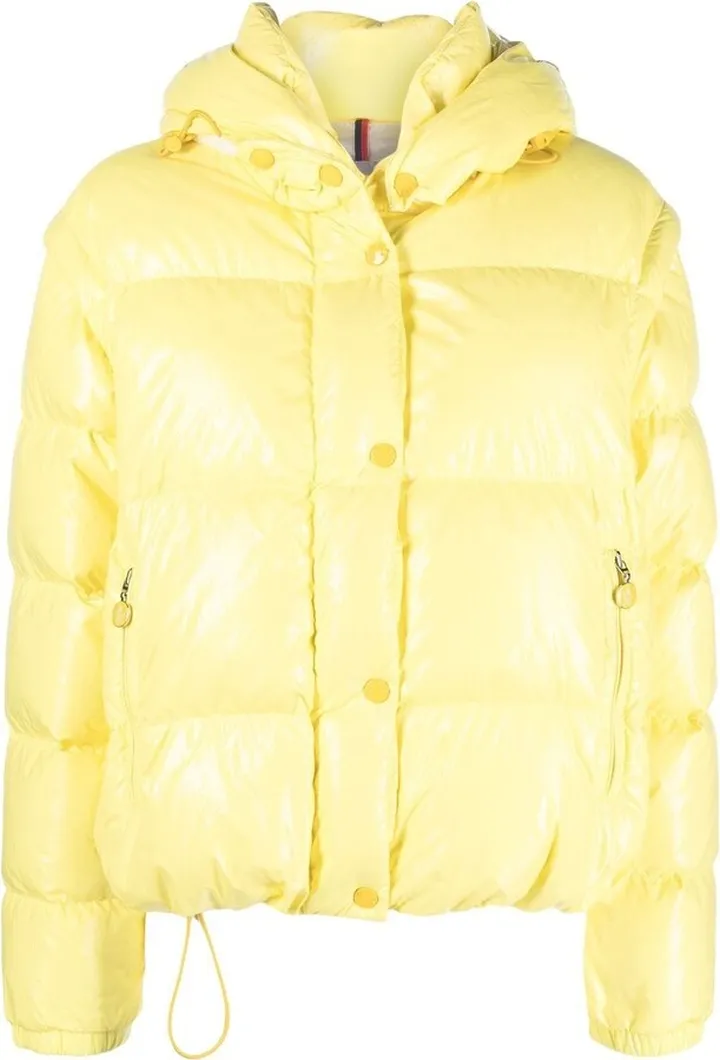 Yellow Hooded Puffer Jacket