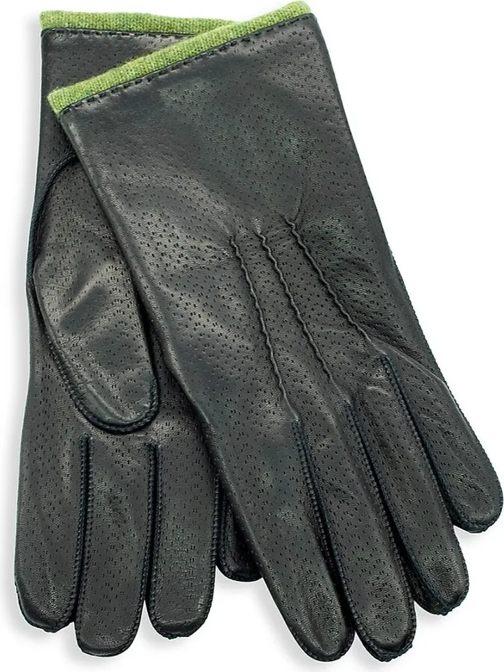 Perforated Leather Gloves