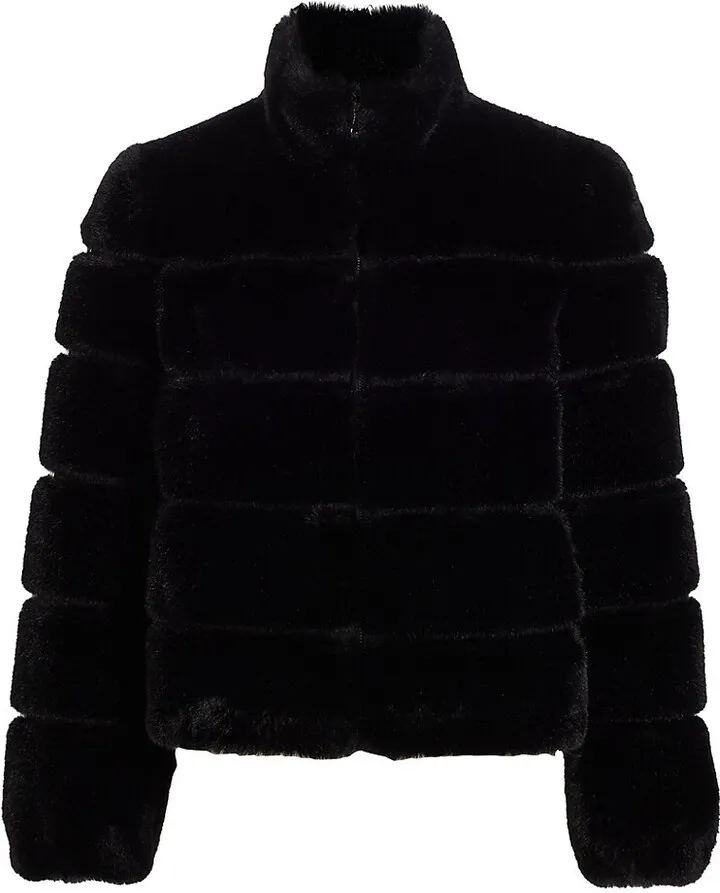 Jodi Faux Fur & Suede Bomber Jacket