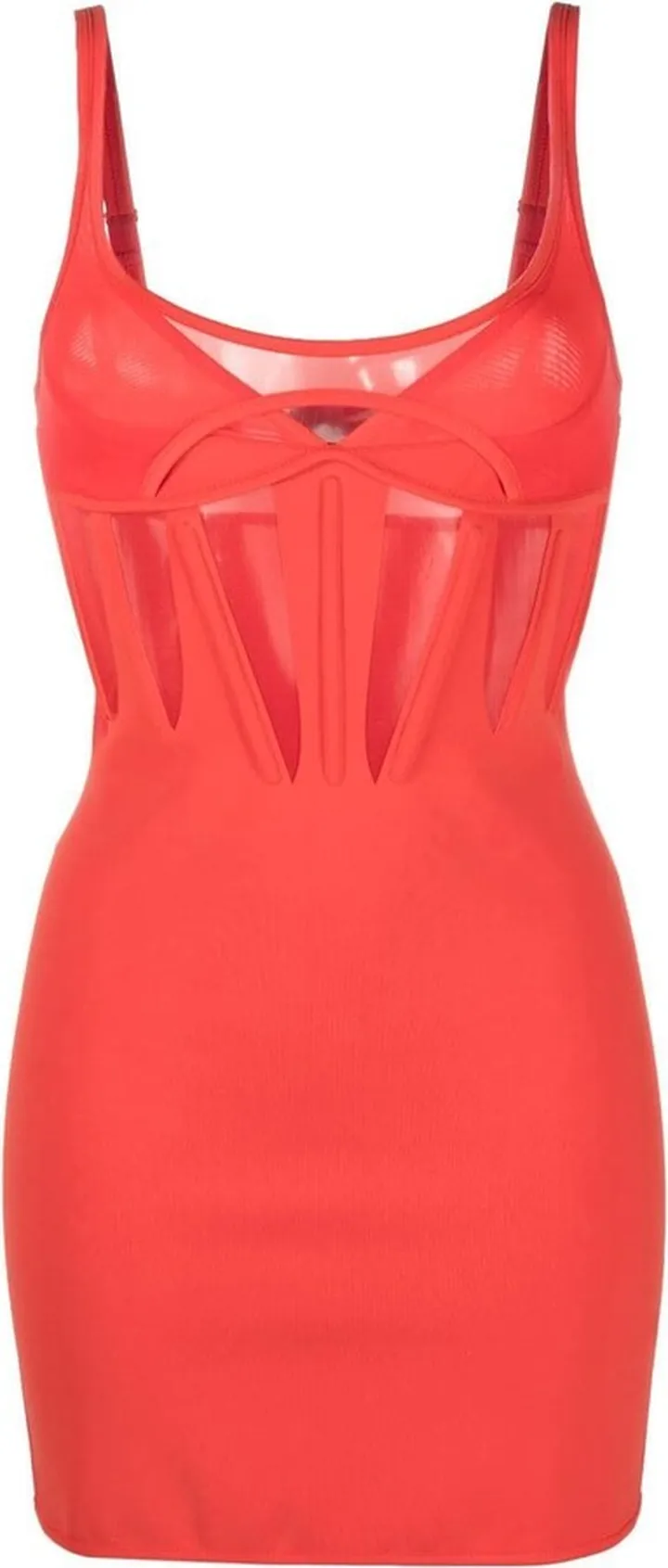 Laser-Cut Corset Minidress