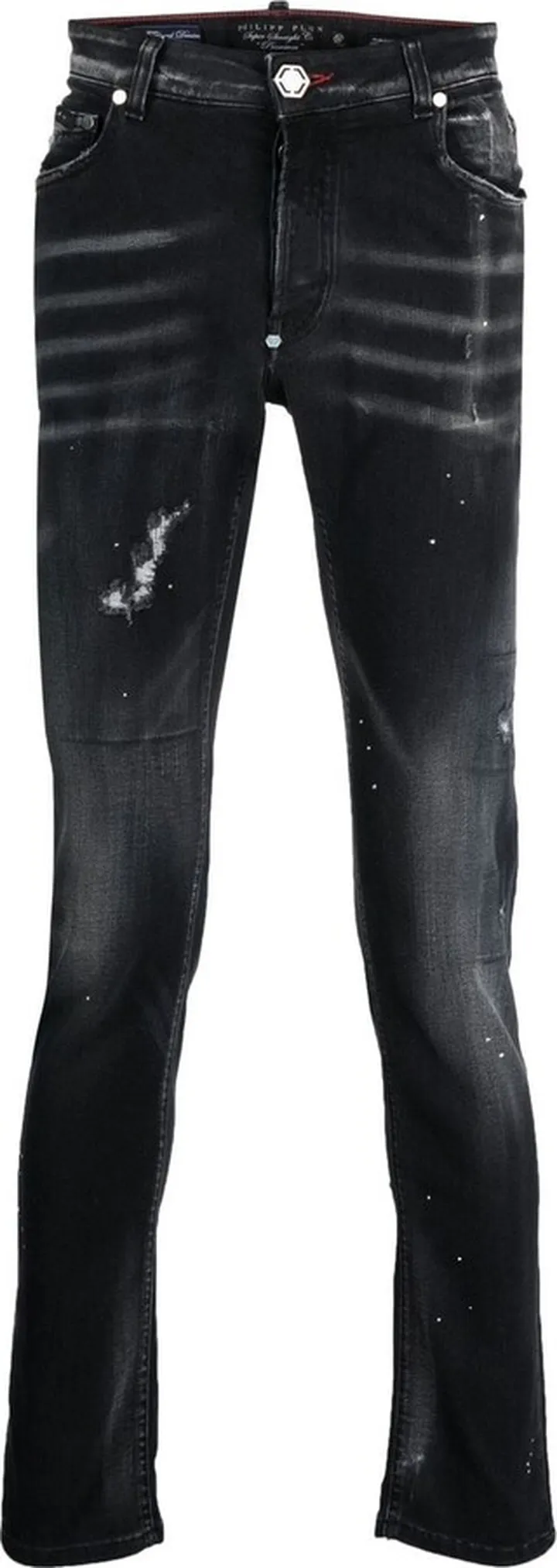 Distressed Skinny-Cut Jeans