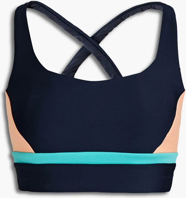 Play Colour printed color-block stretch sports bra